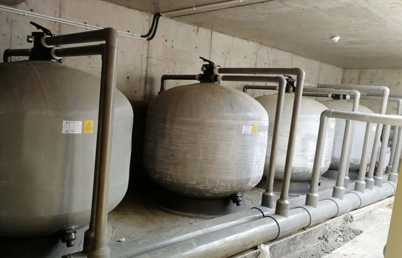 景觀池機房砂缸設備